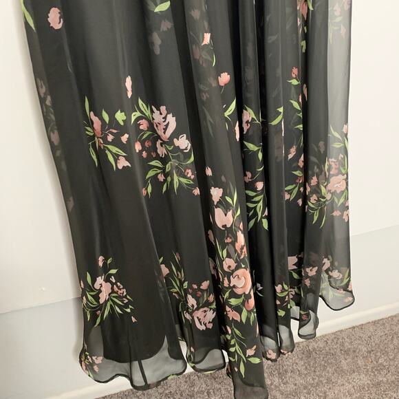 Jenny Yoo Cassie Flutter Sleeve Surplice Eden Gown Maxi Dress Womens Size 0 - Picture 3 of 16